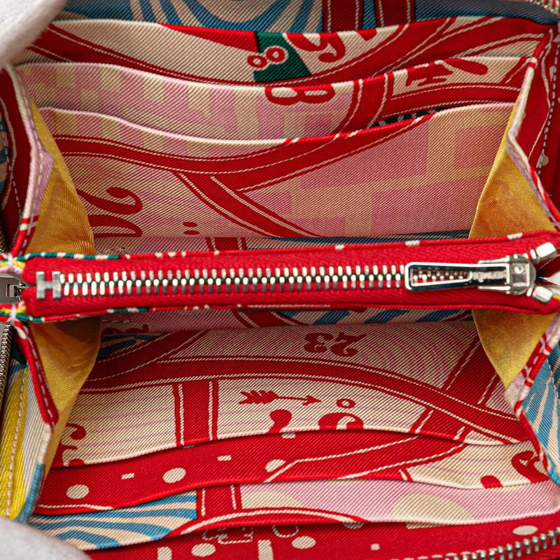 エルメス アザップコンパクト シルクイン シルバー金具 二つ折り財布  