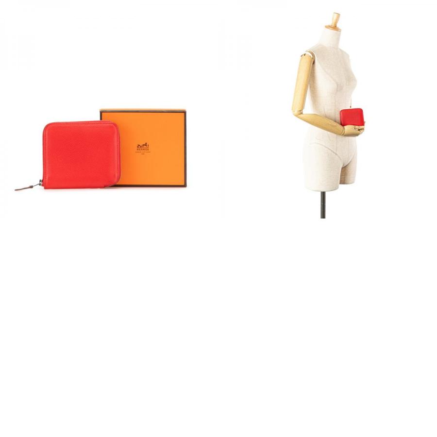 エルメス アザップコンパクト シルクイン シルバー金具 二つ折り財布  