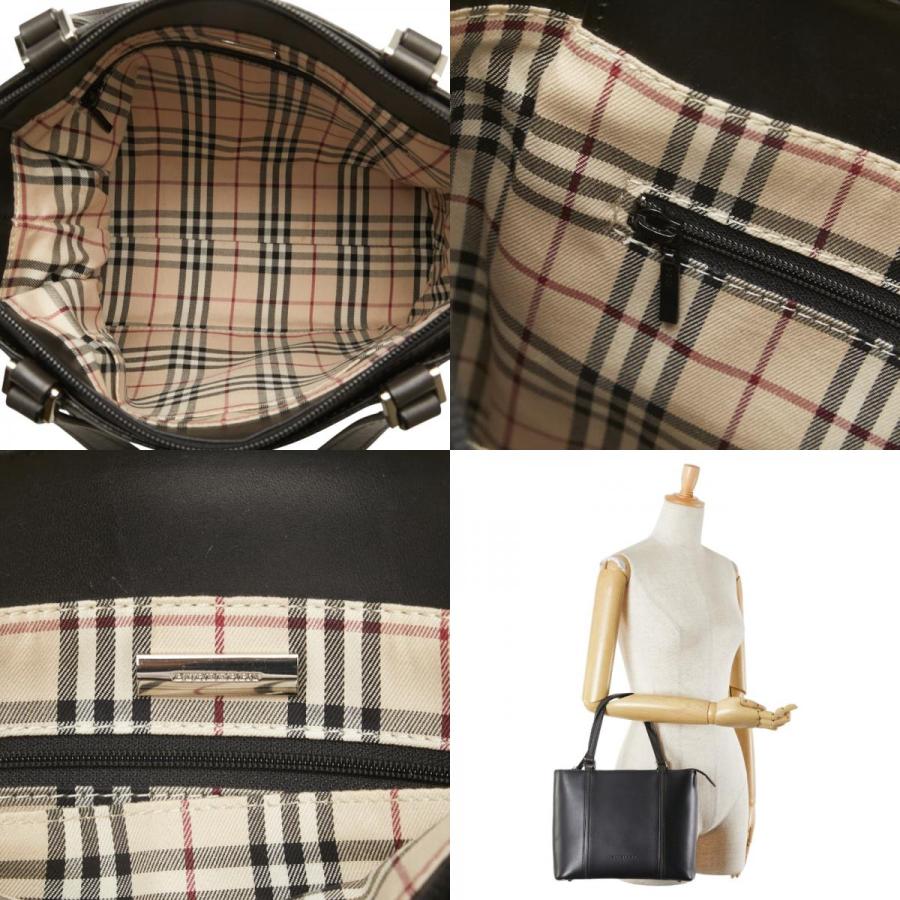 BURBERRY（バーバリー） 裏地ノバチェック ハンドバッグ ブラック