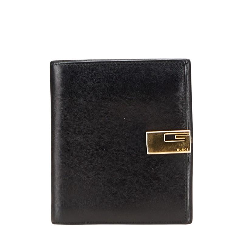 Gucci 黒 レザー 三つ折り財布 【公式通販】
