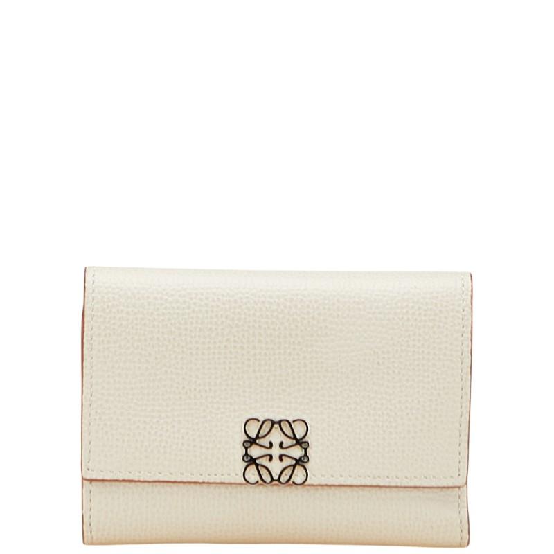 美品＊ロエベ＊スモールバーティカルウォレット＊アナグラム＊三つ折り財布 LOEWE ロエベ アナグラム バーティカル ウォレット スモール 三