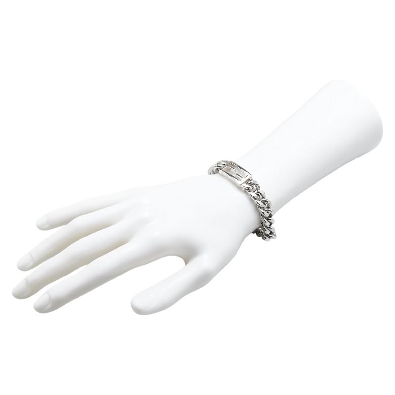 未使用級 FENDI フェンディ オーロック ブレスレット シルバー 20.5㎝ 未使用級 FENDI フェンディ オーロック ブレスレット シルバー