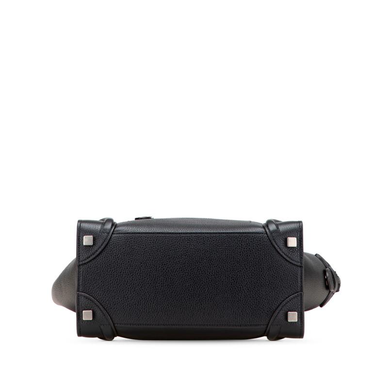 CELINE セリーヌ ラゲージ マイクロショッパー ハンドバッグ ブラック  
