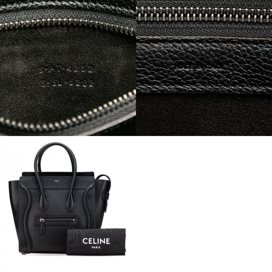 セリーヌ ラゲージ マイクロ カーフスキン ブラック celine ハンドバッグ