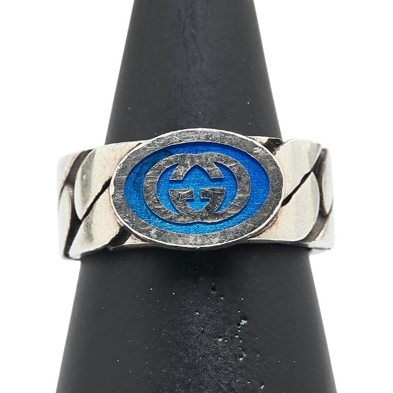 GUCCI グッチ インターロッキングG チェーンリング 19号 SV925 GUCCI（グッチ） インターロッキングG チェーン リング 指輪 #19 SV925