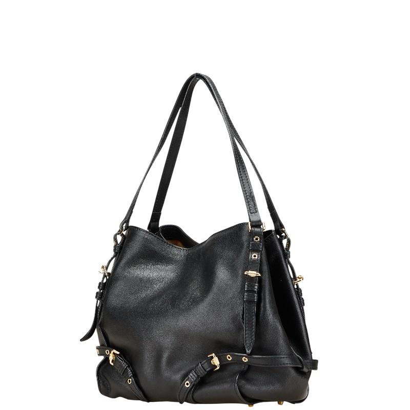 BURBERRY　バーバリー　ノバチェック　トートバッグ　ハンドバッグ　ベルト BURBERRY（バーバリー） ノバチェック ベルト モチーフ トートバッグ