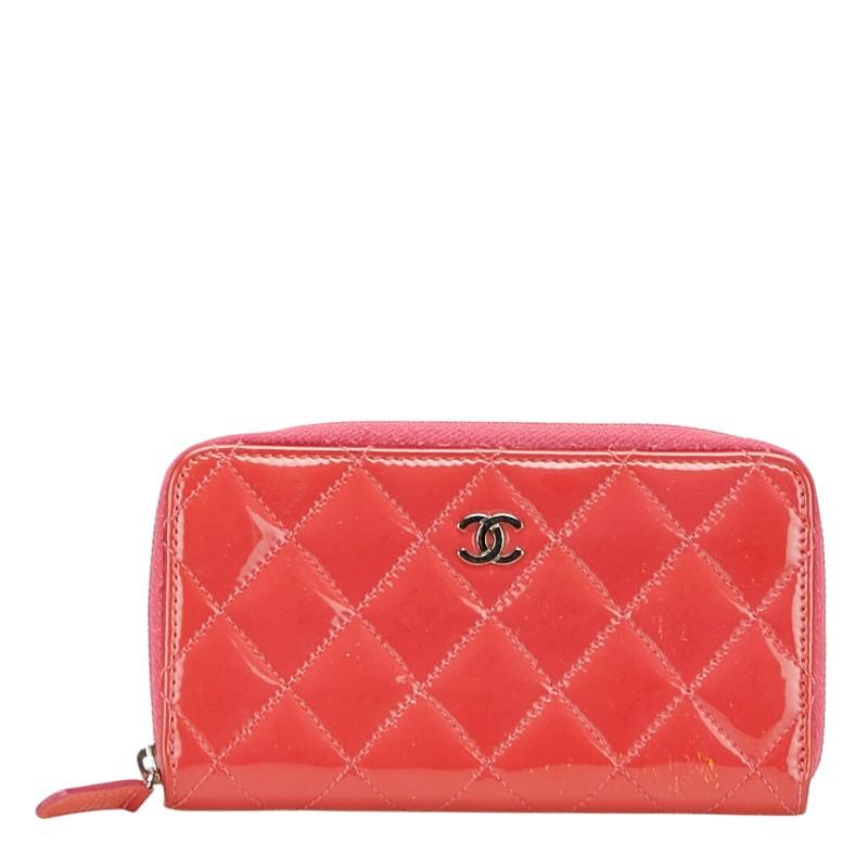 CHANEL シャネル ブリリアント マトラッセ ココマーク 長財布 ピンク 