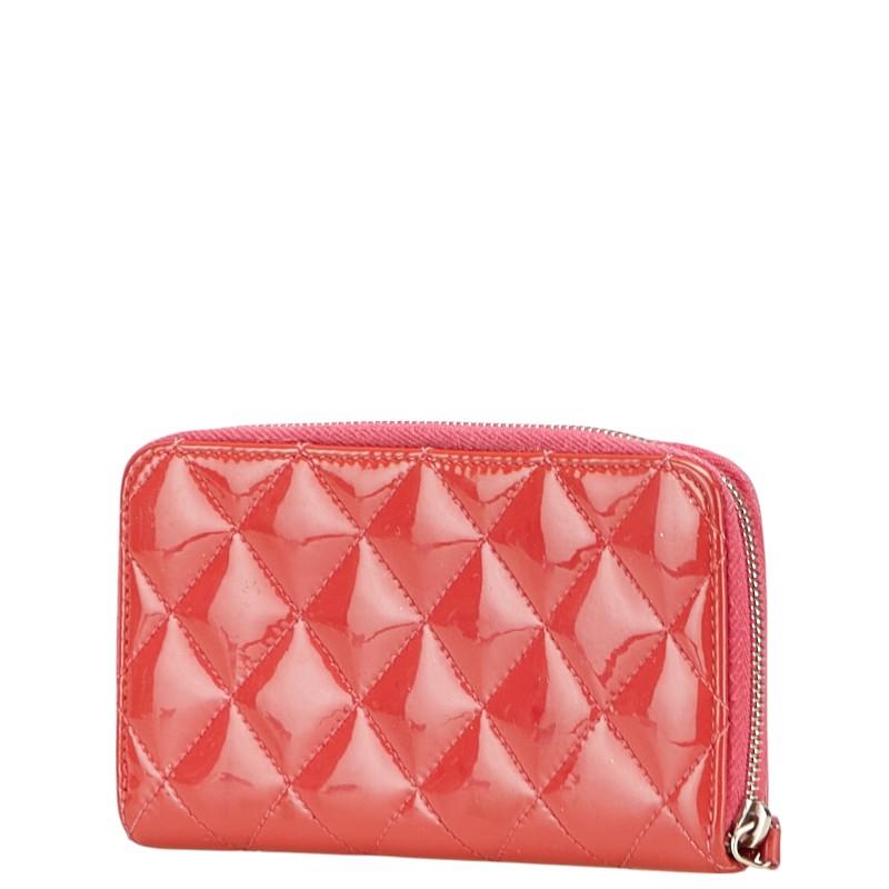 CHANEL シャネル ブリリアント マトラッセ ココマーク 長財布 ピンク  
