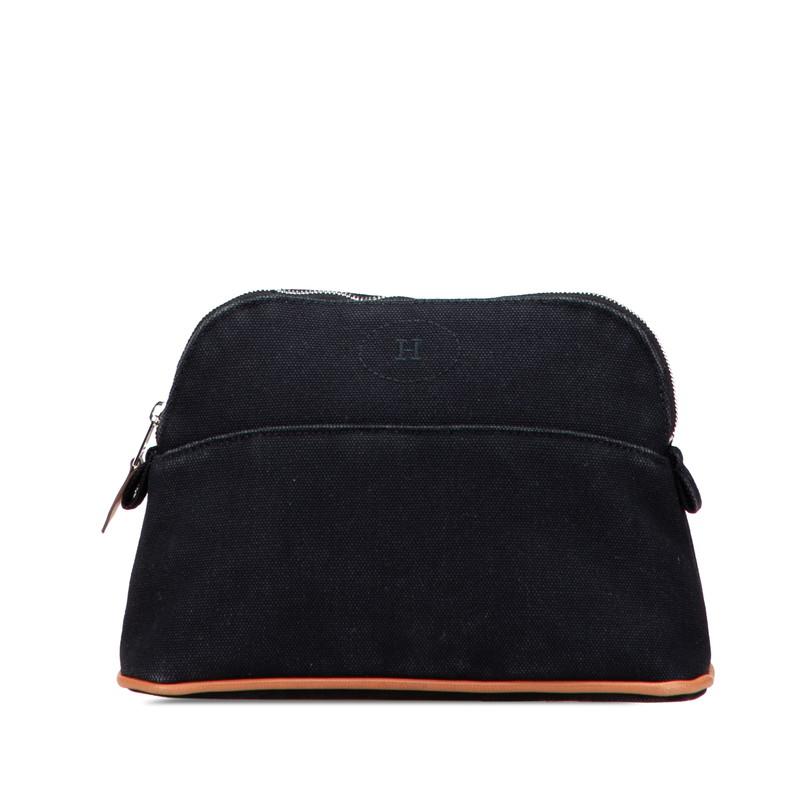 エルメス キャンバス ボリードポーチPM ポーチ ブラック レディース