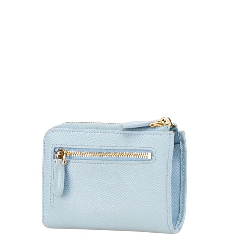 PRADA（プラダ） サフィアーノ L字ファスナー コンパクトウォレット 三