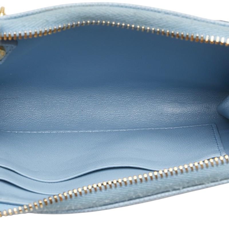 PRADA（プラダ） サフィアーノ L字ファスナー コンパクトウォレット 三