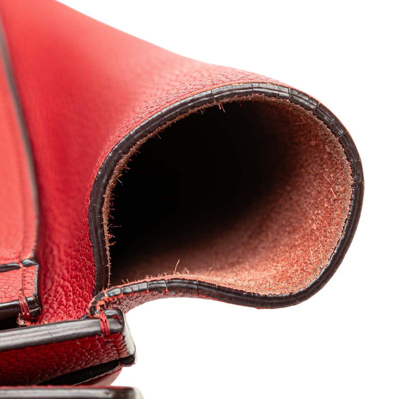 CELINEセリーヌ　ラゲージ　レザー　ブラック　レッド セリーヌ ラゲージ ナノショッパー レザー 2WAYハンドバッグ