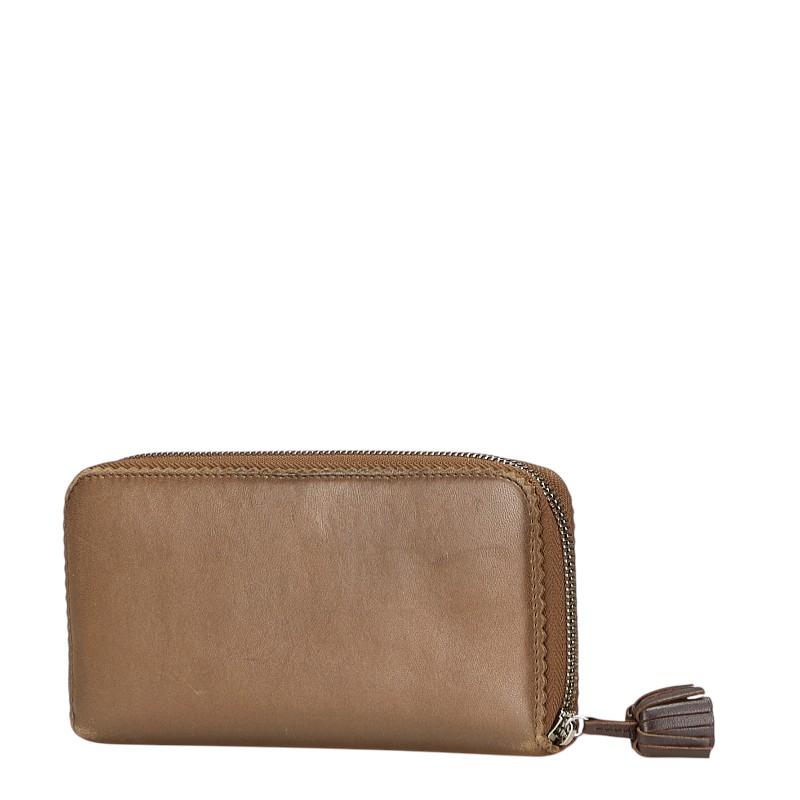 LOEWE（ロエベ） アナグラム ラウンドファスナー 長財布 ブラウン 