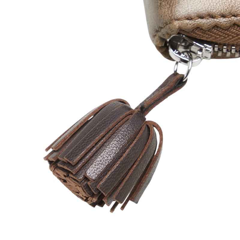 LOEWE（ロエベ） アナグラム ラウンドファスナー 長財布 ブラウン