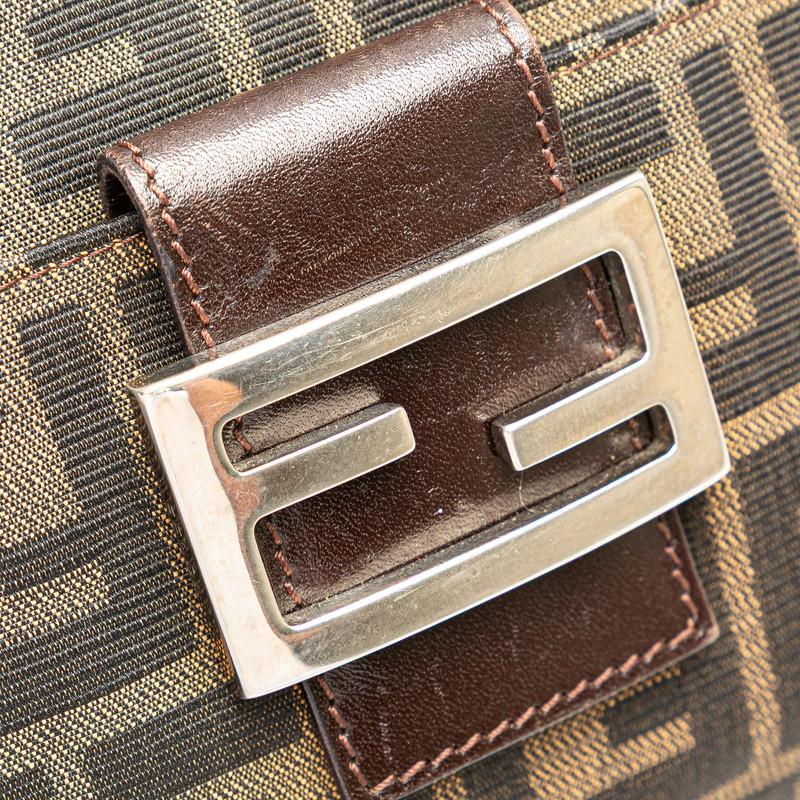 フェンディ ズッカ ワンショルダーバッグ 26566 ブラウン ブラック キャンバス レザー レディース FENDI 【中古】 FENDI（フェンディ） ズッカ ワンショルダーバッグ 26566 ブラウン