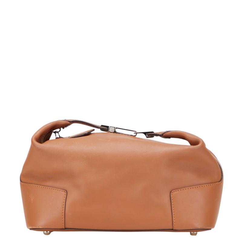 LOEWE（ロエベ） ロゴ ハンドバッグ ブラウン レザー レディース