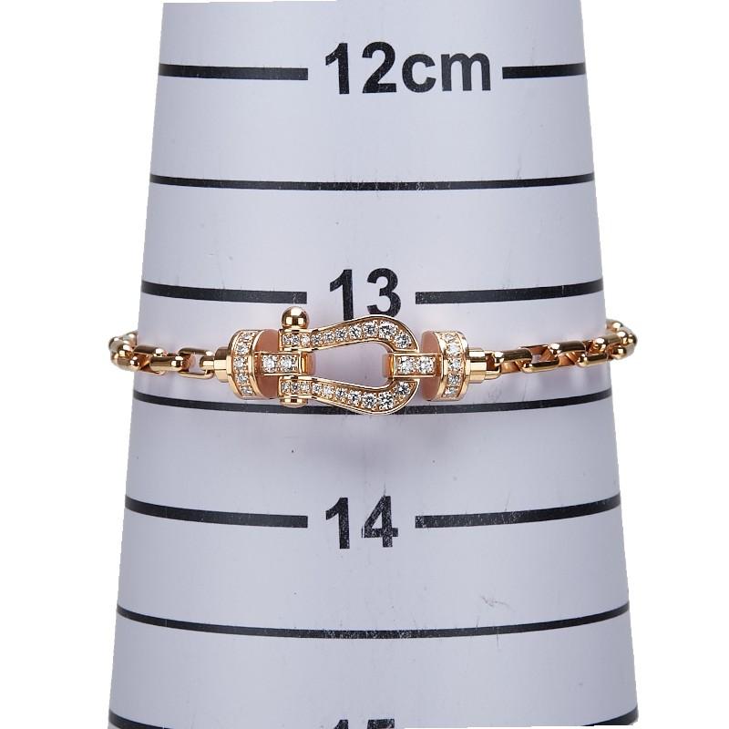 フレッド 純正 フルダイヤ フォース10 MM ブレスレット 14 K18PG