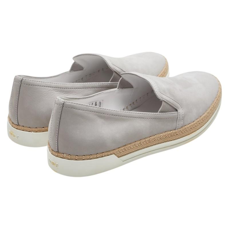 トッズ スリッポン エスパドリーユ サイズ：41 B219 グレー スウェード 麻・リネン メンズ TOD’S 【中古】 トッズ スリッポン エスパドリーユ サイズ：41 B219 グレー スウェード