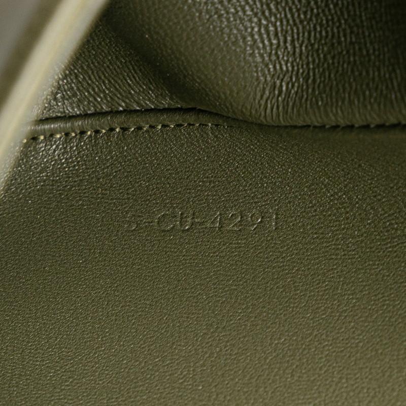 セリーヌ ロゴ トライアングル ショルダーバッグ カーキ レザー レディース CELINE 【中古】