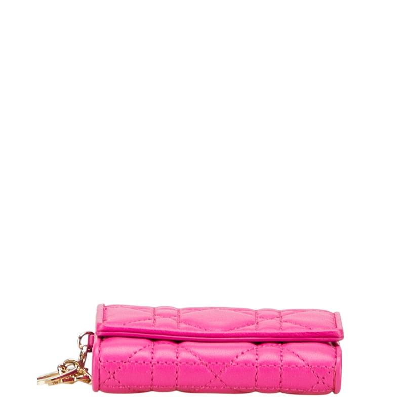 Dior ディオール カナージュ ロータスウォレット 三つ折り財布 ピンク ディオール カナージュ レディディオール ロータスウォレット 三つ折り