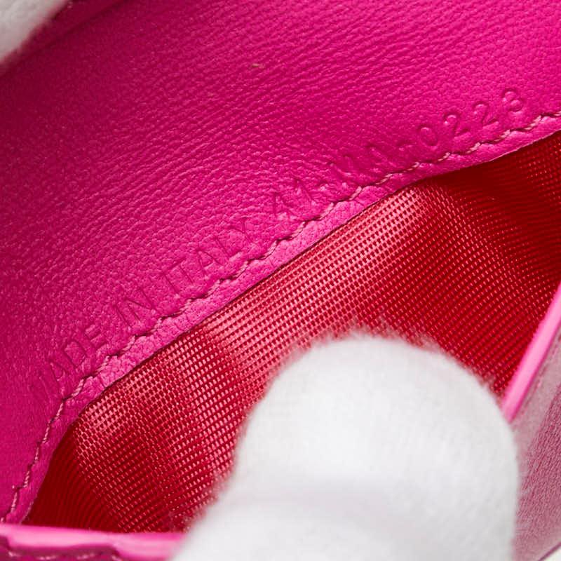 【未使用】Dior 折り財布　レザー　カナージュ　トロッター　希少　ピンク ディオール カナージュ レディディオール ロータスウォレット 三つ折り