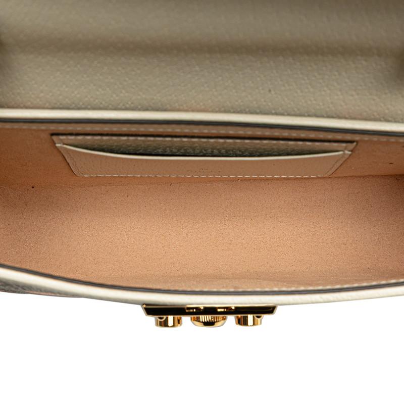 グッチ GGスプリーム パドロック ベリー プリント ミニ ショルダーバッグ ハンドバッグ 2WAY 652683 ベージュ PVC レザー GUCCI 【中古】