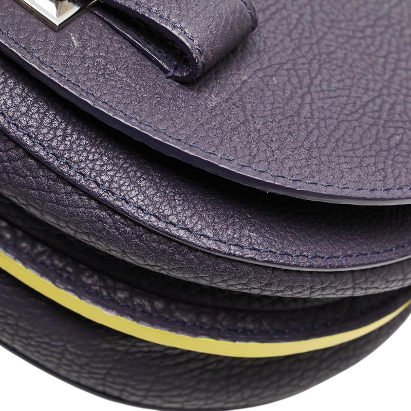 Delvaux デルヴォー ミュタン ショルダーバッグ パープル イエロー