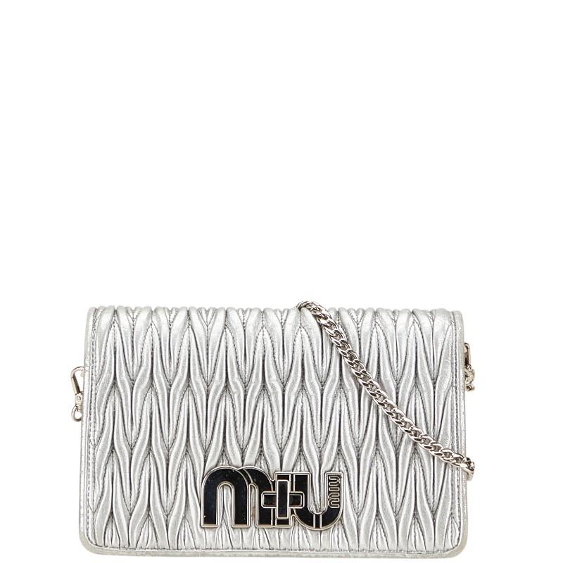miu miu（ミュウミュウ） マテラッセ チェーン ショルダーバッグ
