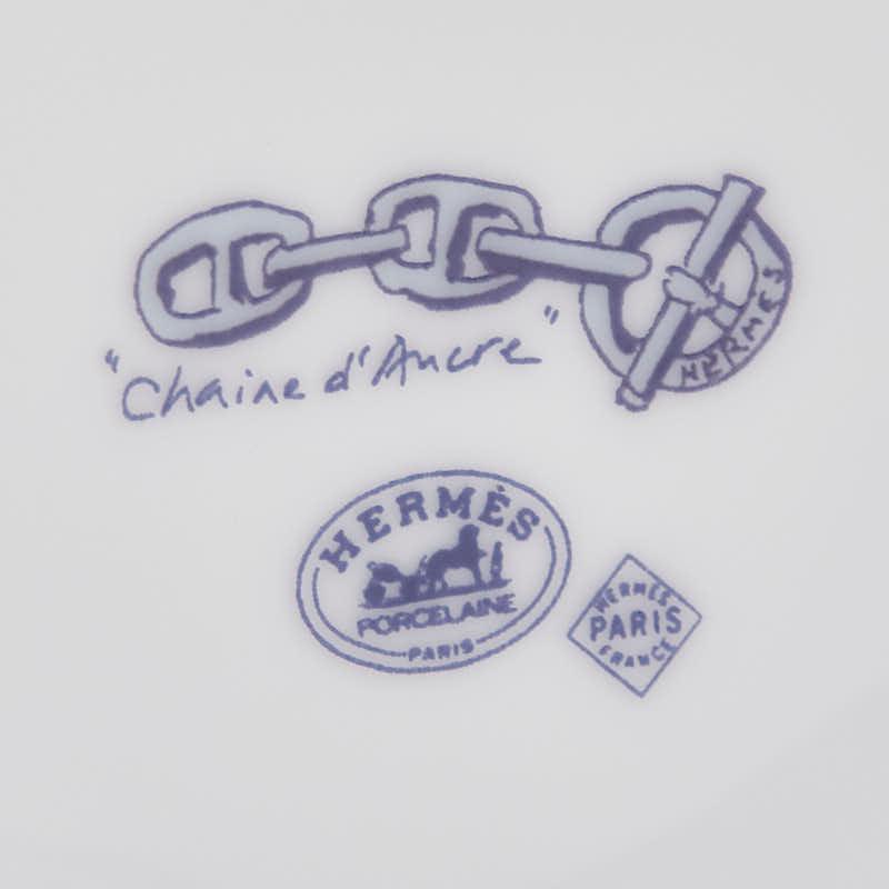 HERMES（エルメス） シェーヌダンクル マグカップ ホワイト ブルー