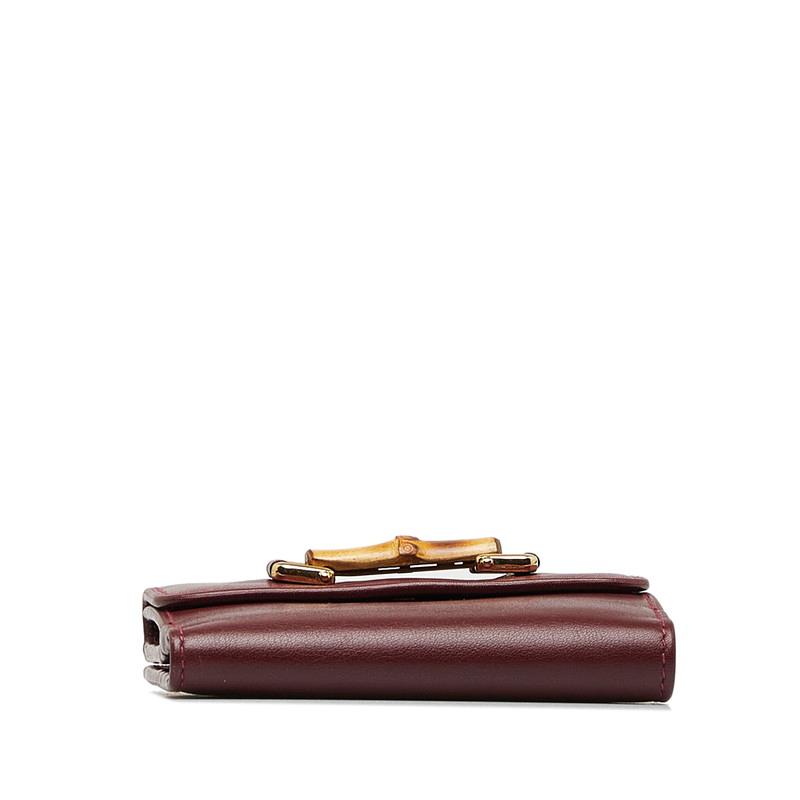 GUCCI（グッチ） バンブー 二つ折り財布 035 0416 ボルドー ワイン