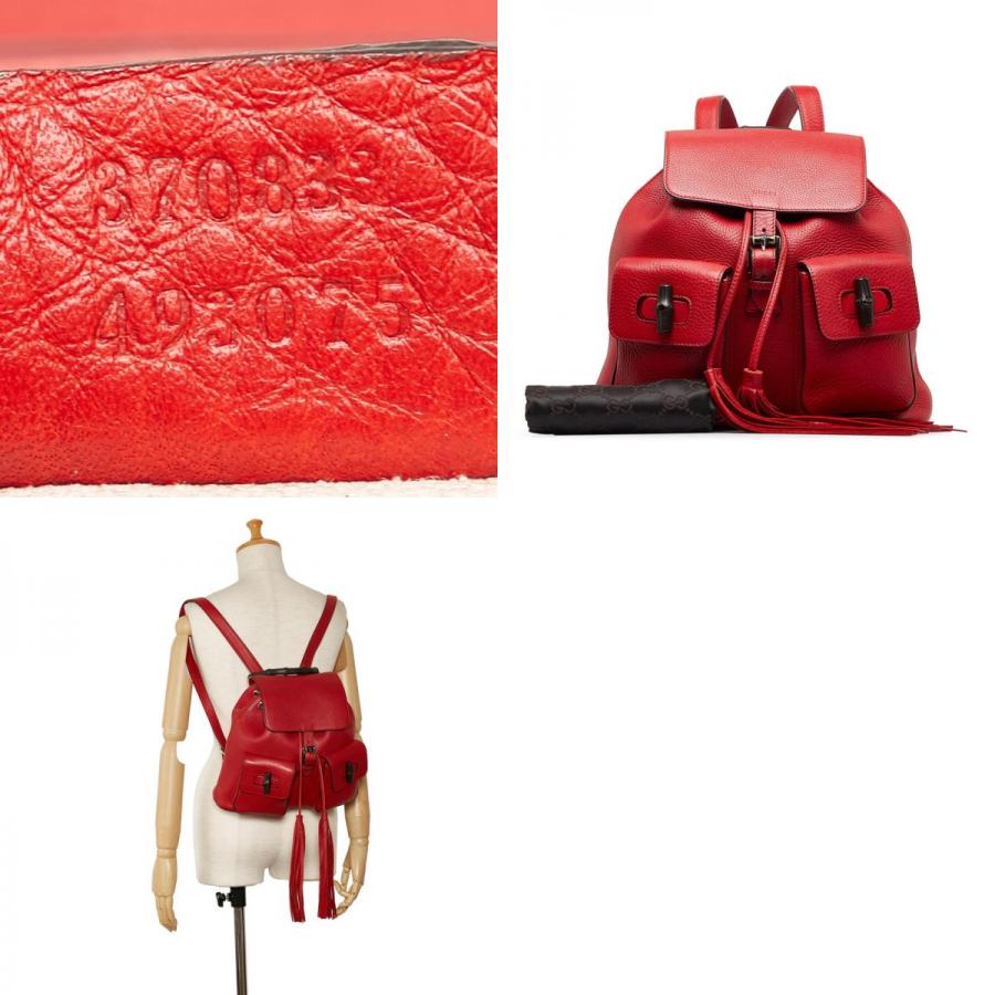 GUCCI グッチ バンブー リュック バックパック 370833 レッド GUCCI グッチ バンブー リュック バックパック 370833 レッド