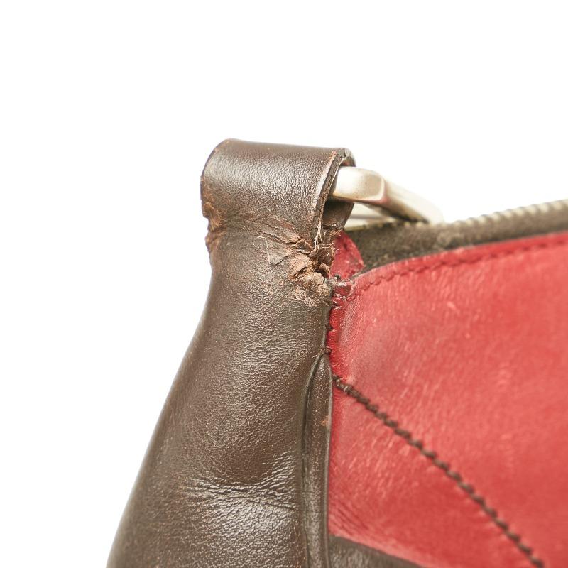 PRADA プラダ ロゴ ワンショルダーバッグ レッド ブラウン PRADA プラダ ロゴ ワンショルダーバッグ レッド ブラウン