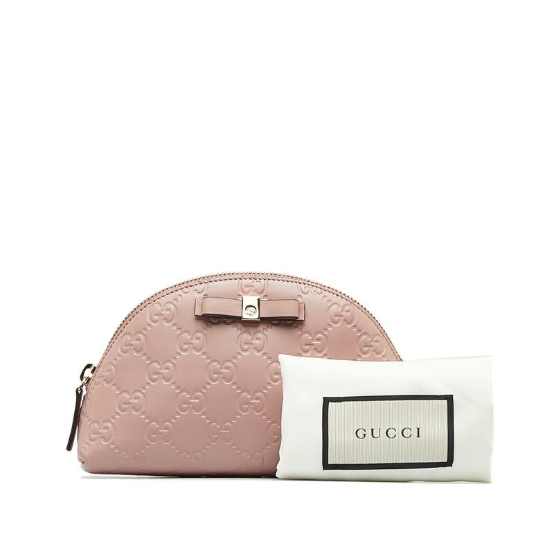 GUCCI グッチ グッチシマ リボン コスメティックケース メイク GUCCI グッチ グッチシマ リボン コスメティックケース メイク