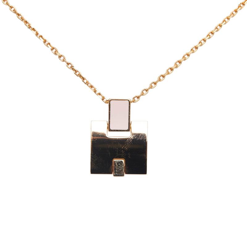 HERMES エルメス アイリーン Hモチーフ ネックレス ローズ HERMES エルメス アイリーン Hモチーフ ネックレス ローズ