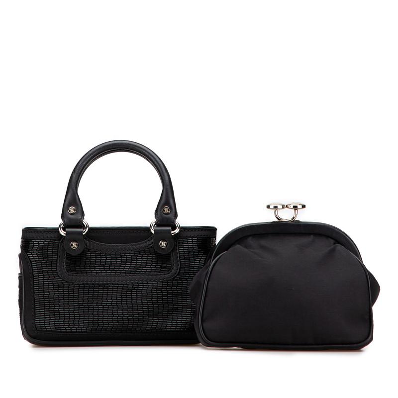 CELINE セリーヌ ブギーバッグ レザー ハンドバッグ ブラック CELINE セリーヌ ブギーバッグ CEOO/33 ブラック ハンドバッグ レザー