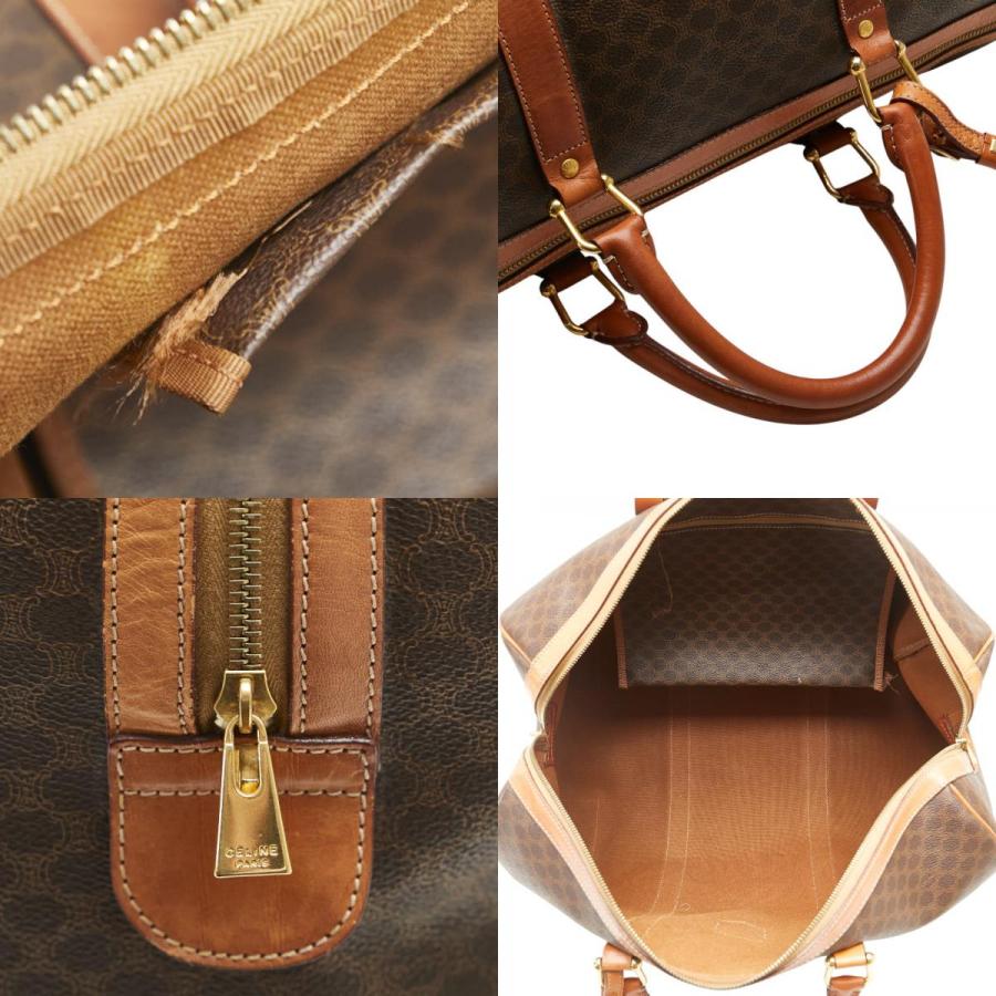 セリーヌ マカダム ボストンバッグ トラベルバッグ ブラウン PVC レザー レディース CELINE 【中古】 CELINE（セリーヌ） マカダム ボストンバッグ トラベルバッグ ブラウン