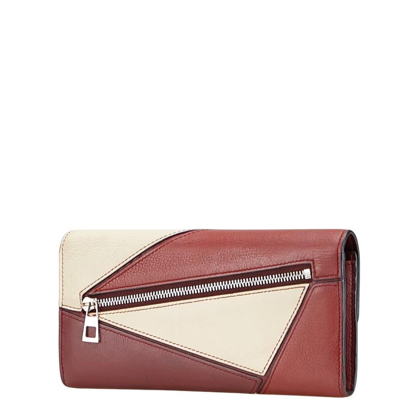 LOEWE（ロエベ） パズル 長財布 コンチネンタルウォレット レッド
