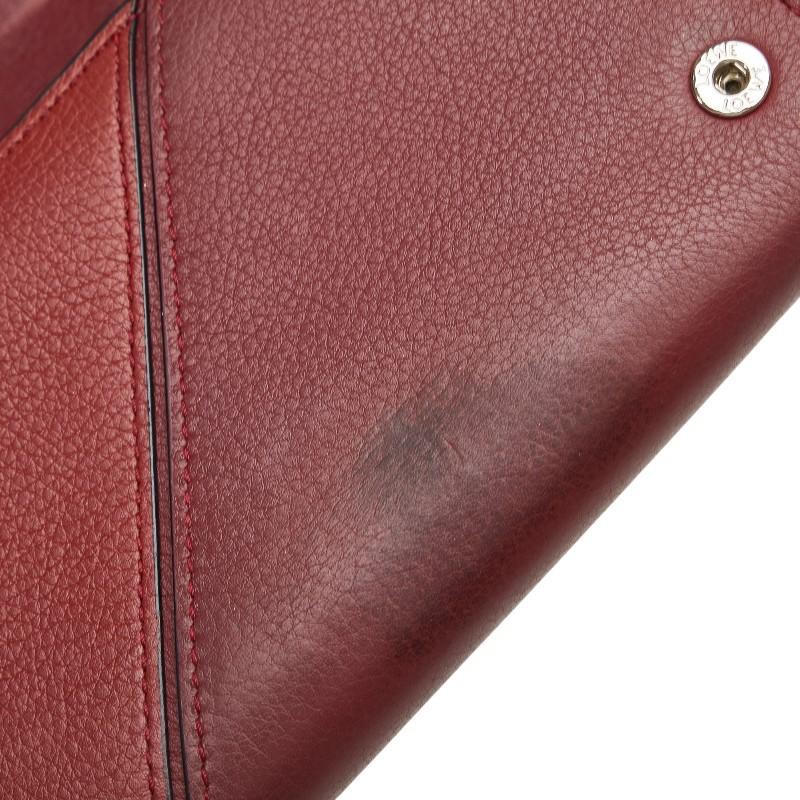 美品　ロエベ　パズル　長財布　ラウンドファスナー　朱色　レディース LOEWE（ロエベ） パズル 長財布 コンチネンタルウォレット レッド