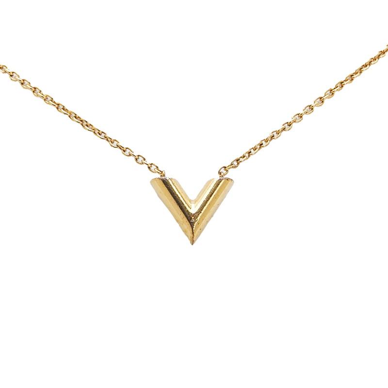 LOUIS VUITTON ルイ ヴィトン エセンシャルV チェーン ペンダント 