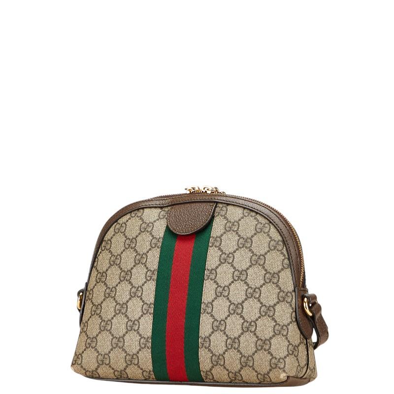 美品 GUCCI グッチ オフィディア 499621 ショルダーバッグ GGスプリームキャンバス ブラウン レディース【中古】【送料無料】 GUCCI（グッチ） GGスプリーム オフィディア 斜め掛け ショルダー