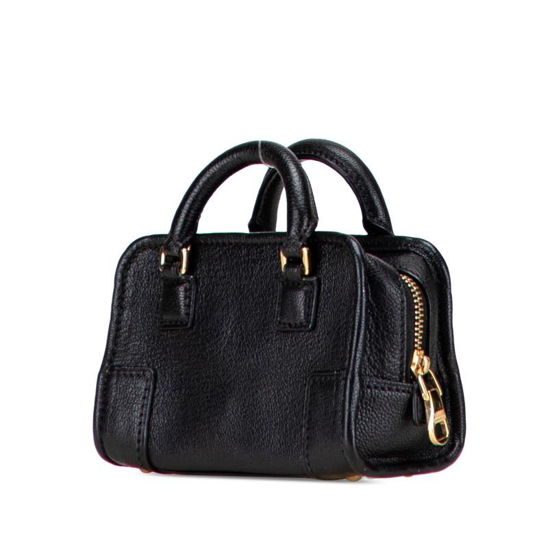 ✨LOEWE アナグラム アマソナ ブラック ハンドバッグ LOEWE（ロエベ） アナグラム アマソナ マイクロミニ ハンドバッグ