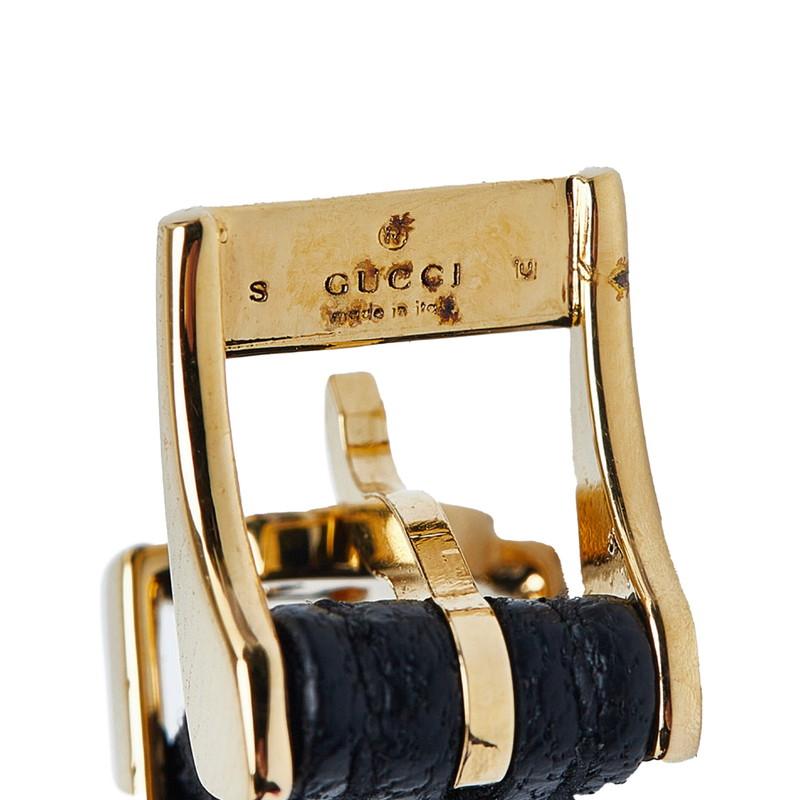 GUCCI グッチ ダブルG ブレスレット ブラック ゴールド レザー GUCCI グッチ ダブルG ブレスレット ブラック ゴールド レザー