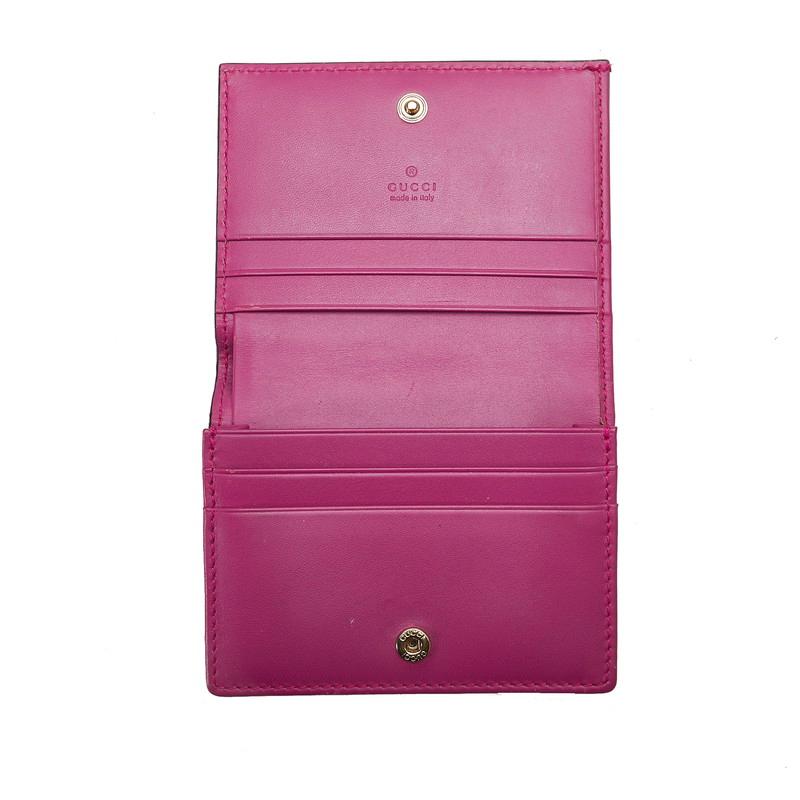GUCCI（グッチ） グッチシマ ボウ リボンモチーフ 二つ折り財布 カード