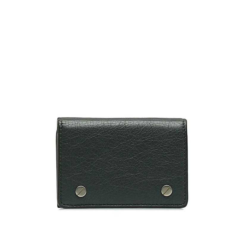 バレンシアガ 三つ折り財布 459069 グレー レザー レディース 