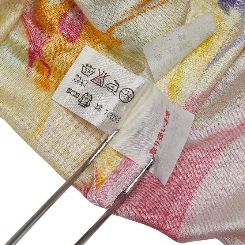 レオナール 半袖 ロング カットソー ワンピース 総柄 M マルチカラー LEONARD レオナール 総柄 ワンピース 半袖 サイズ：M グリーン