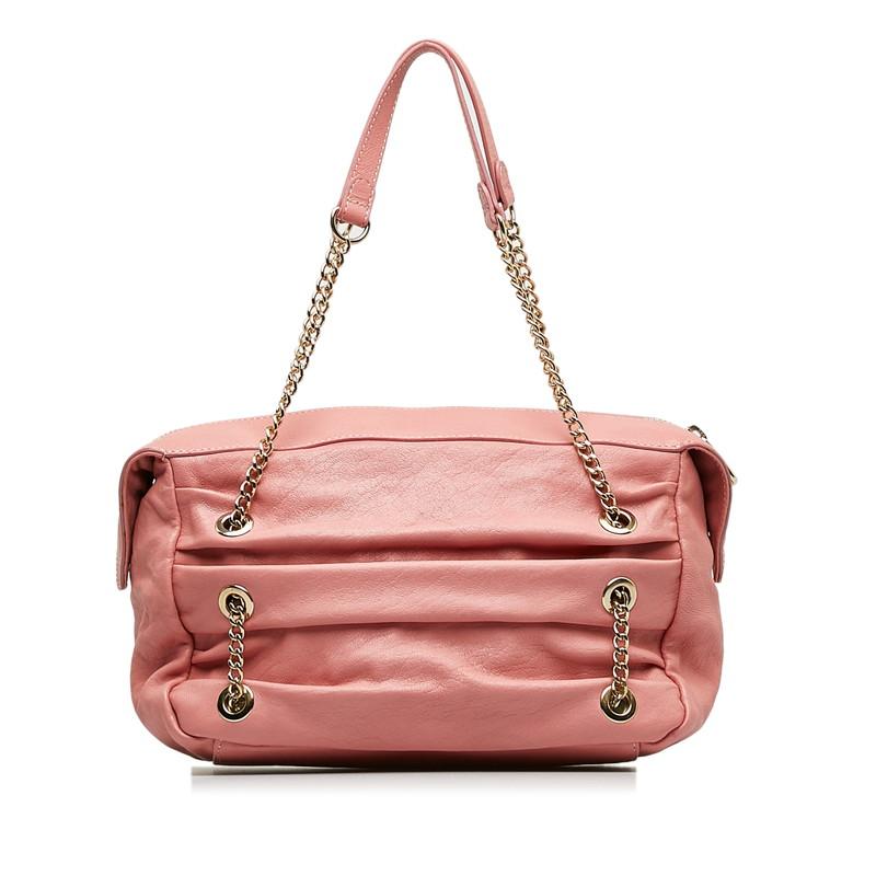 レッドヴァレンティノ チェーン ショルダーバッグ  ハンドバッグ ピンク レザー レディース RED VALENTINO 【中古】｜ginzaparis2｜03