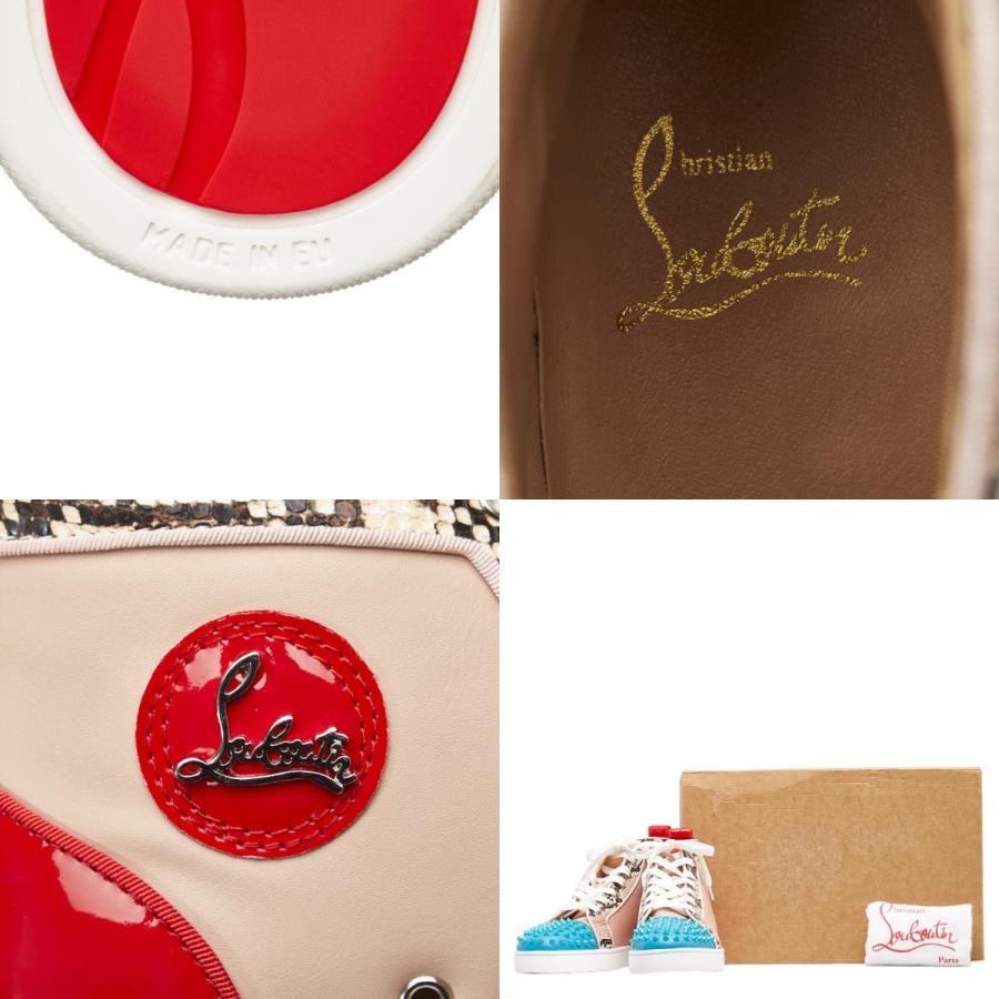 Christian Louboutin クリスチャンルブタン スパイクスタッズ パイソン 