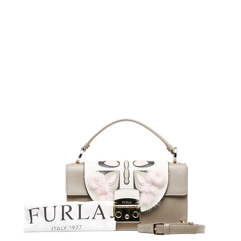 FURLA フルラ メトロポリス ショルダーバッグ ファー 鞄 ショルダー 新品 FURLAメトロポリス ファーフルラショルダーバッグ