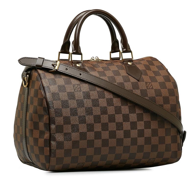 ルイ ヴィトン ダミエ スピーディ バンドリエール30 ハンドバッグ ショルダー 2WAY N41367 ブラウン PVC レザー LOUIS VUITTON 【中古】｜ginzaparis2｜03