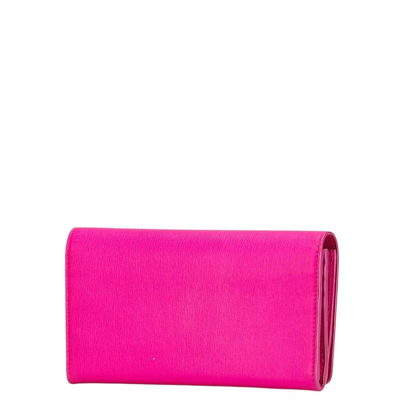 バレンシアガ ロゴ エッセンシャル 長財布 490624 ピンク レザー レディース BALENCIAGA 【中古】 BALENCIAGA（バレンシアガ） ロゴ エッセンシャル 長財布 490624